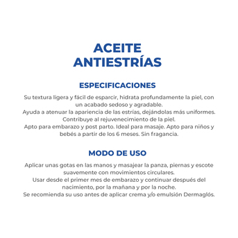 Aceite Antiestrías Dermaglós 70 ml