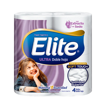 Papel Higiénico Doble Hoja Elite Ultra 30mts 4 Unidades