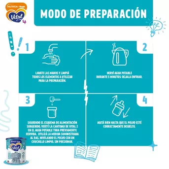 Leche de fórmula en polvo Vital 2 Lata 800g