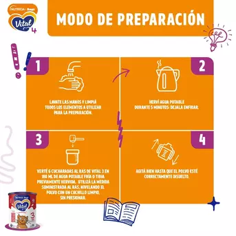 Leche de fórmula en polvo Vital 3 Lata 800g