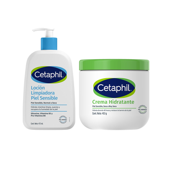 Combo Cetaphil Loción Limpiadora y Crema Hidratante Corporal