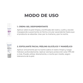 Kit Facial Dermaglós Emulsión Exfoliante + Despigmentante