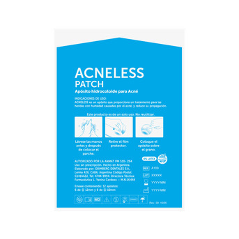 Parches para Acné Hidrocoloides Acneless 12 Unidades