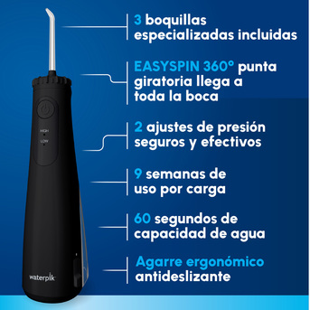 Irrigador Bucal Waterpik Cordless Plus Negra