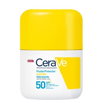  Protector Solar Facial Cerave Fluido Invisible Hidratante Fps50 50 ml