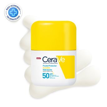  Protector Solar Facial Cerave Fluido Invisible Hidratante Fps50 50 ml