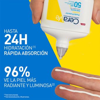  Protector Solar Facial Cerave Fluido Invisible Hidratante Fps50 50 ml
