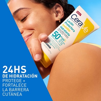Protector Solar Facial Y Corporal  Cerave Loción Invisible Hidratante Fps50 177ml