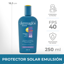 Protector Solar Dermaglós FPS40 Emulsión x250ml