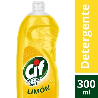 Detergente Lavavajilla Cif Gel Limón 300ml